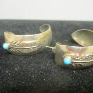 Sterling Silver Earrings w/ Turquoise Stones